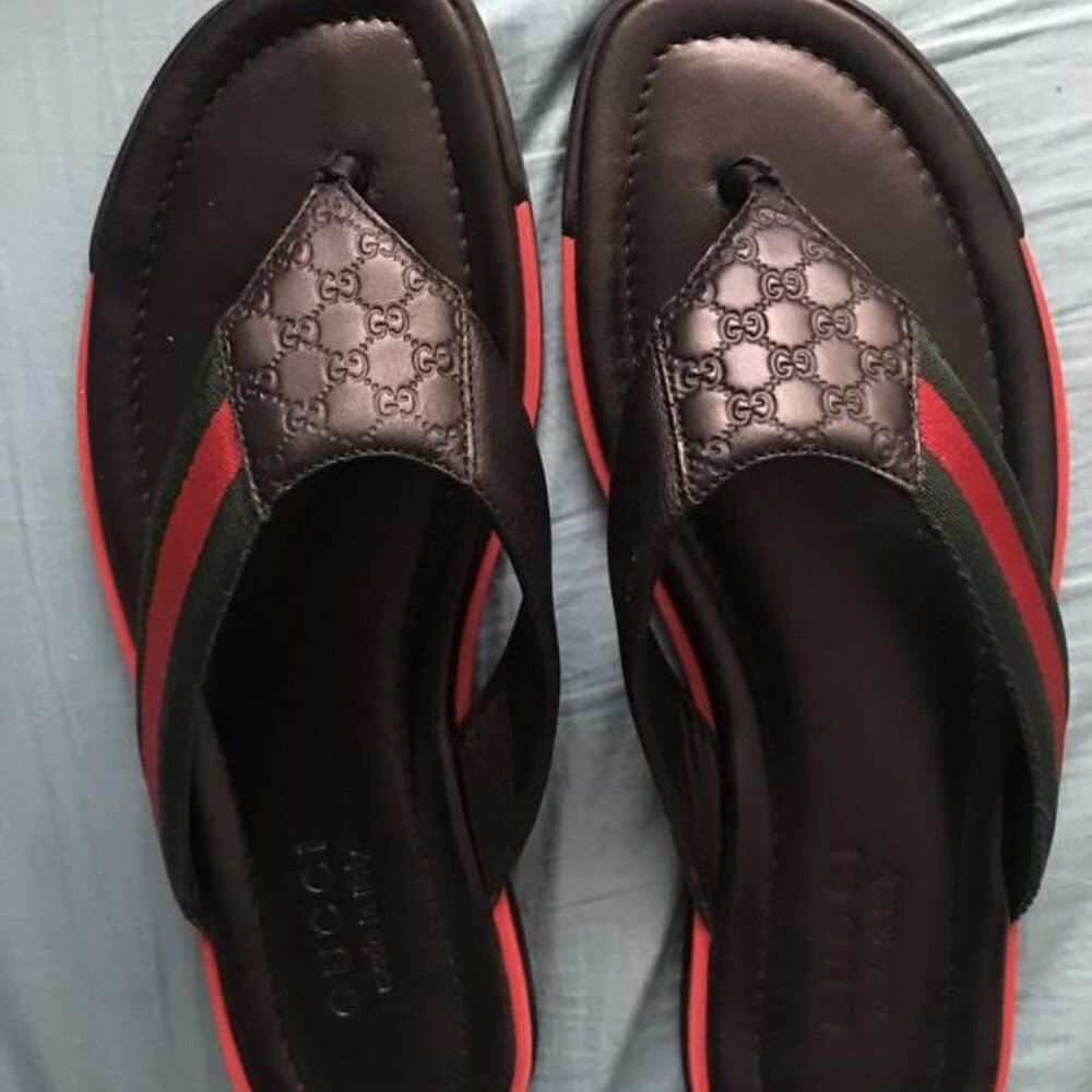 Gucci Authentic Men's Sandals/Flip-Flops Size US 8.5 - Good Condition